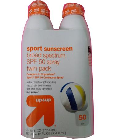 Up & Up Sport Sunscreen Broad Spectrum SPF 50 Twinpack 2-6oz