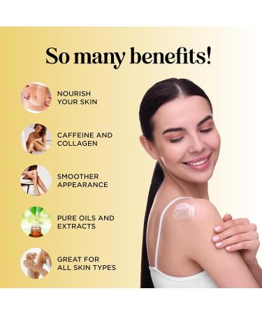 Skin Firming Body Lotion for Women | Caffeine & Collagen with Hyaluronic Acid | Tightening & Hydrating Lotion for Dry Skin Cellulite Belly Bum Chest & Thighs - Buy Online on GoSupps.com