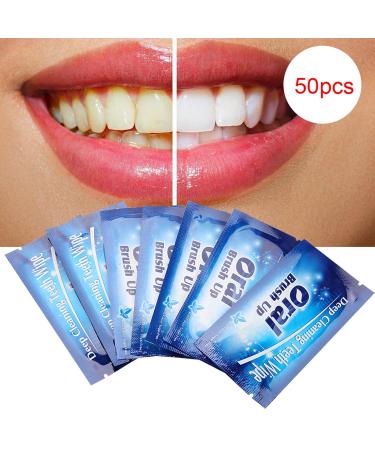 50 Pcs Teeth Whitening Wipes | Dental Cleaning Tool for Oral Deep Cleaning - Fresh Breath & Whiter Teeth - Buy Online on GoSupps.com