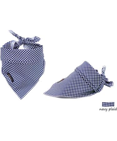 ARING PET Large Navy Plaid Dog Bandana - Cotton Triangle Bib Scarf for Dogs and Cats (1 Pack) - Small to Large Breeds - Buy Online on GoSupps.com