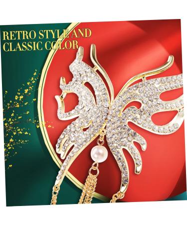 Housoutil Butterfly Pearl Hairpin Bride Headpiece Chinese Hair Bun Sticks Butterfly Hair Chopsticks Pearl Hair Barrettes Butterfly Hair Cuffs Bridal Hair Pin Headband Alloy Women's Simple - Buy Online on GoSupps.com