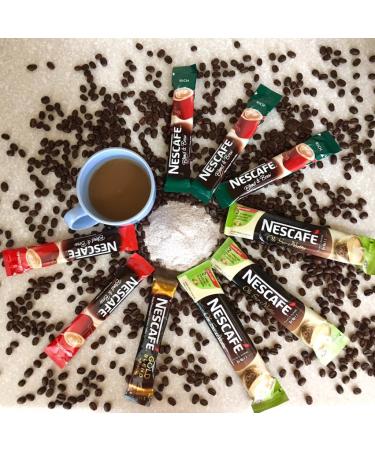 Nescaf 3 in 1 RICH Instant Coffee - Premium Quality Coffee Sticks from Nestl Malaysia - 25 Count Pack - Buy Online on GoSupps.com