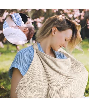 Multifunctional Khaki Cutting Cloth & Snacking Apron | Adjustable Cotton Breastfeeding Cover for Moms | Ideal for On-the-Go Use - Buy Online on GoSupps.com