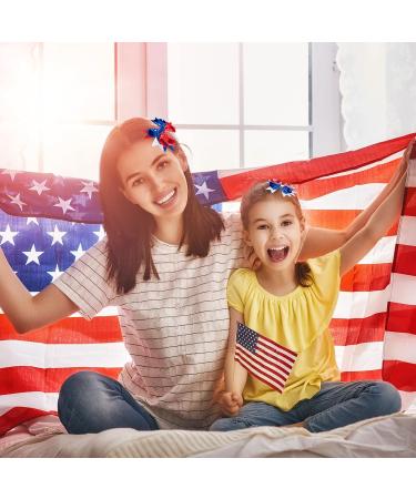 Whaline 6 Pack 4th of July Hair Bow Clips - Patriotic Red Blue White Barrettes for Women & Girls | Memorial Day Holiday Accessories - Buy Online on GoSupps.com