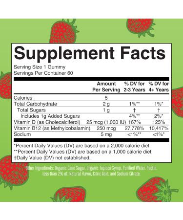 MaryRuth Organics Zinc Gummies (Tart Raspberry) & Vitamin D3+B12 Gummies (Strawberry) | Clean Label Project Verified | Vitamins for Immunity & Joint and Bone Health | Vegan Non-GMO No Gelatin - Buy Online on GoSupps.com