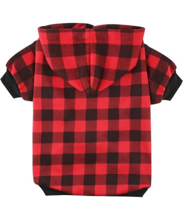 Blaoicni Plaid Dog Hoodie Sweater for Medium Dogs - Warm & Soft Coat for Cat Puppy - XL - Buy Online on GoSupps.com