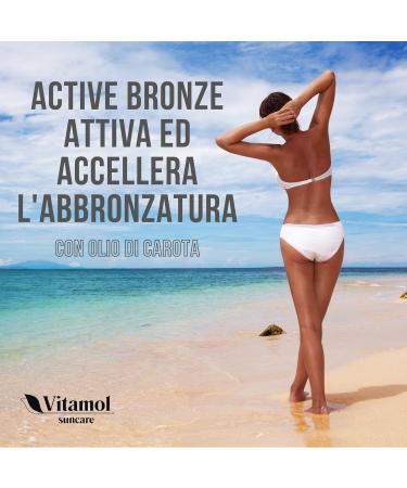 Vitamol Active Bronze Tanning activator for face and body Moisturizer Protector against UVA and UVB rays Accelerates tanning thanks to Carrot Oil - Buy Online on GoSupps.com