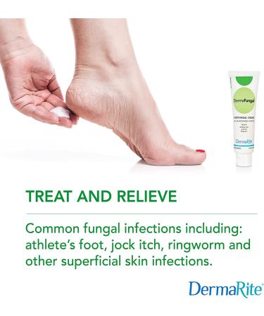 DermaFungal Antifungal Cream 3.75 oz - Treats Athlete's Foot, Jock Itch, Ringworm - 2% Miconazole Nitrate - 1 Pack - Buy Online on GoSupps.com