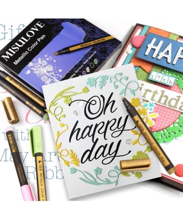 MISULOVE Metallic Marker Pens - Set of 10 Colors for Black Paper, Rock Painting, Crafts, Ceramics - Medium Tip - Buy Online on GoSupps.com