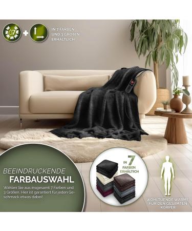 Sinnlein Heating Ceiling Blanket 180x130cm | T V S d GS Checked | Electrical Thermal Ceiling with Timer & 9 Temperature Levels | Washable Cuddly Blanket with Digital Display | International Shipping Available - Buy Online on GoSupps.com