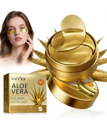 60 Patchs Aloe Patch Yeux Hydratants Et Apaisants Soin Intensif Pour Le Contour Des Yeux Revitalise Le Regard Fatigu Utilisation Rapide Avant Le Maquillage Ou Le Matin