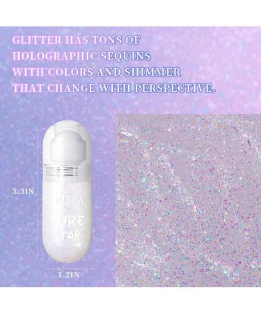 Pheral Roll-On Body Glitter Gel | Mermaid Makeup & Festival Rave Accessories | Holographic Hair Glitter & Face Paint | Sparkle Body Shimmer for Halloween & Rave Parties (01 Dazzle) - Buy Online on GoSupps.com