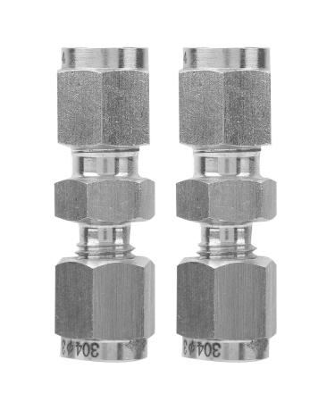 Compression Tube Adapter Quick Screw 4Pcs Straight Compression Tube Adapter for Air Pipes Oil Pipes Fittings Water Pipes( 3/ 4)