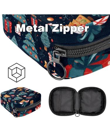 MUOOUM Christmas Gingerbread Pattern Portable Period Bag for Women & Girls | 4.7x6.6 Inch Menstrual Cup & Pad Holder - Buy Online on GoSupps.com