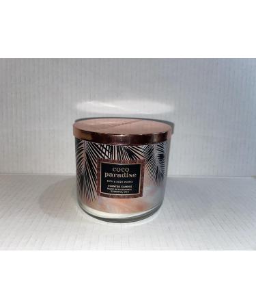 Coco Paradise 3-Wick Candle 14.5 oz / 411 g Made with Natural Essential Oil