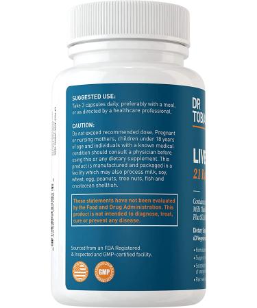 Dr. Tobias Liver Cleanse with Solarplast & Herbal Extracts - 21 Day Detox for Liver Support - 63 Vegetable Capsules - Buy Online on GoSupps.com