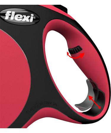 Flexi New Comfort M Belt 5m Red - Ideal Leash for Dogs Up to 25kg | International Shipping Available - Buy Online on GoSupps.com
