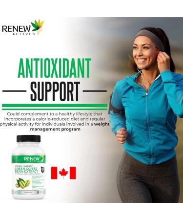 Renew Actives Coffee Bean Extract: 800mg Green Coffee Bean Extract Capsules for Weight Management Programs. Helps Support Cardiovascular Health & Provides Antioxidants - Vegan Supplement with 50% GCA - 90 Capsules. NON-GMO. Free of Dairy Soy & Sugar. (2 P - Buy Online on GoSupps.com