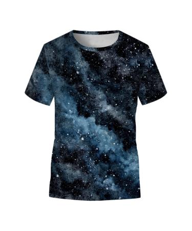 Plus size tops for GirlClothes Galaxy Girls Casual Boys Teen T-shirt Kids Children Print Tops Boys Tops,Tunic Tops Casual Loose Blouses Cute Sweatshirts