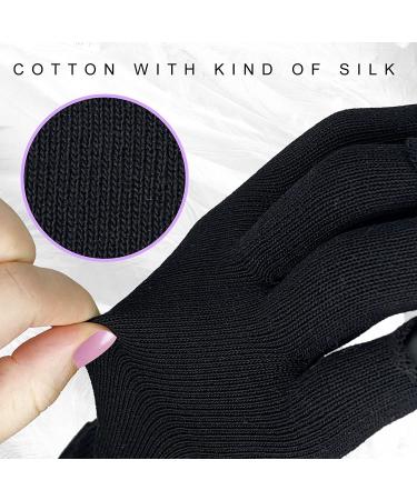 Anti-UV Gel Manicure Gloves | Fingerless Hand Skin Protection for LED Nail Lamp | Black Small/Medium | Pack of 1 - Buy Online on GoSupps.com