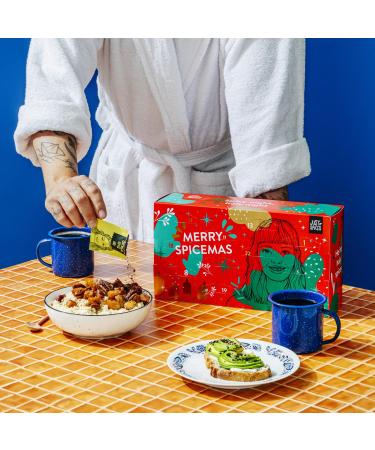 Just Spices Spice Advent Calendar 2023 | 24 Premium Spice Blends & Recipes | Perfect Christmas Gift for Men & Women (Red) - Buy Online on GoSupps.com