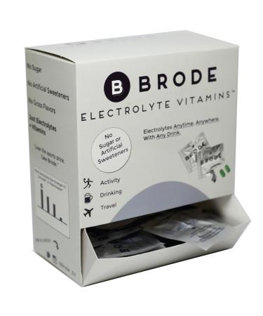 Brode Electrolyte Vitamin - Portable Zero-Sugar Electrolyte Tablets - for Sports Nightlife Jet Lag 5 Essential Electrolytes + 9 Vitamins 100-Packets