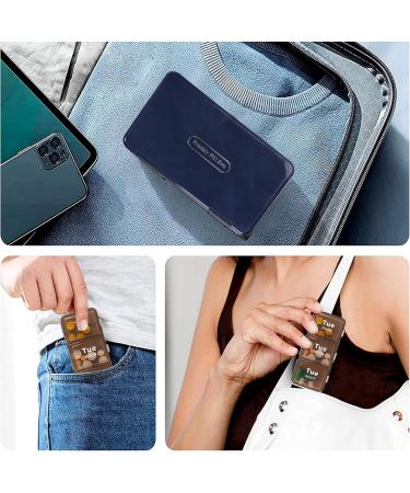 Weekly Pill Organizer for 7 Days | Travel Double-Sided Pill Box | 3 Times a Day Medicine Organizer | Vitamin & Fish Oil Holder - Buy Online on GoSupps.com