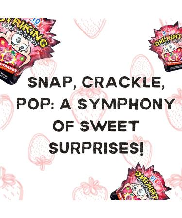 Striking Popping Candy Strip Strawberry Flavour 15g (Pack of 4) - Buy Online on GoSupps.com