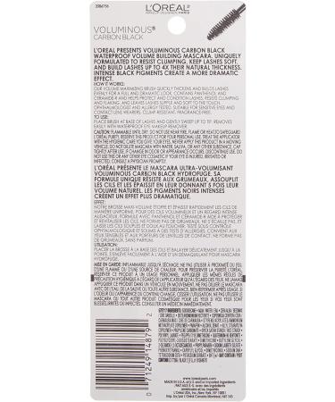 L'Oreal Paris Voluminous Waterproof Mascara - Carbon Black 0.23 fl. oz - Buy Online on GoSupps.com
