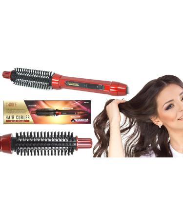J2 Hair Curler with Brush - Fast Styling Curling Iron & Straightener Multi-Use Thermal Styler | Easy to Use with LED Lights - Buy Online on GoSupps.com
