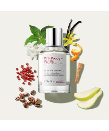 Valentines Day Pink Poppy & Vanilla Perfume for Women 100ml Clean Fragrance Perfumes for Womens Long Lasting Vegan Natural Ingredients Vanilla Coffee Patchouli Birthday Gifts for Mom Wife USA Clean Pink Poppy and Vanilla - Buy Online on GoSupps.com
