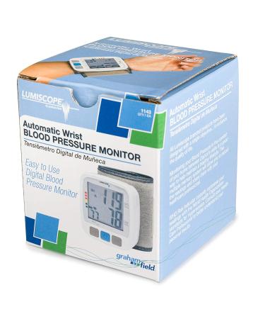 Lumiscope Automatic Wrist Digital Blood Pressure Monitor - Digital LCD Screen & Pulse Monitor with 2-User Memory - 1143 - Buy Online on GoSupps.com