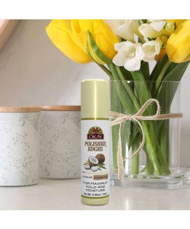 OKAY Tube polished edge on the go with coconut oil tube 0.5oz - Buy Online on GoSupps.com