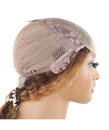 Highlight Short Bob Human Hair Wigs - 12 Inch Curly Lace Closure Wig for Black Women - Buy Online on GoSupps.com