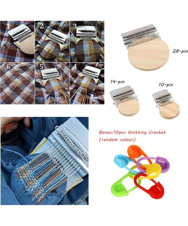 Speedweave Darning Loom - 28 Hooks Wooden Frame for DIY Weaving Repair | Household Mending Tool for Jeans, Socks, Clothes | Beginner Friendly - Buy Online on GoSupps.com