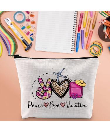 Wumpa Cosmetic Bag for Girls - Perfect Make-Up Zipper Bag for Weekend Getaways Hen Parties & Gifts | Peace Love & Vacation Merchandise - Buy Online on GoSupps.com