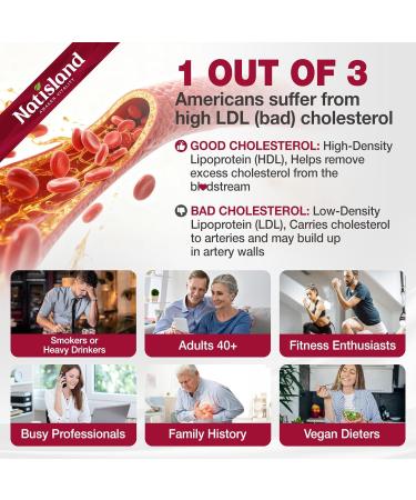 NATISLAND Liposomal Red Yeast Rice with Coq10 Liquid Drops, Red Rice Yeast 1200mg for Cholesterol Support, with Citrus Bergamot, Omega-3 & Astaxanthin for Heart Health, Vegan, Blueberry, 2 FL OZ - Buy Online on GoSupps.com