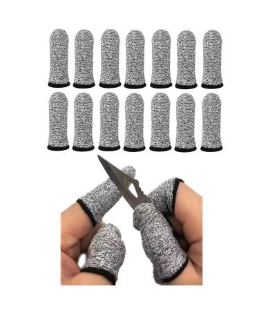ZFYOUNG 14pcs Finger Cover Protector Anti-Cut Fingertip Finger Cover Anti-Cut Finger Bed Protector Reusable Finger Cover Thumb Finger Protector Bed Suitable for Work Sculpture cut finger cots (pack of 14)