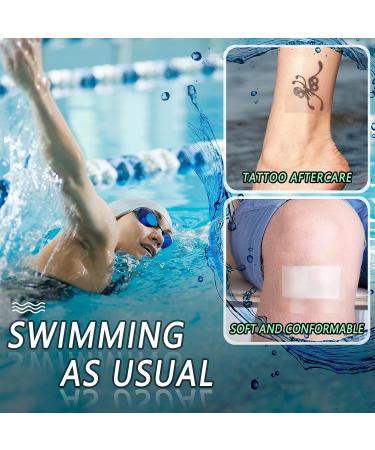 50-Piece Waterproof Transparent Shower Patch Adhesive Bandage - 4 x 5 Inch - Buy Online on GoSupps.com