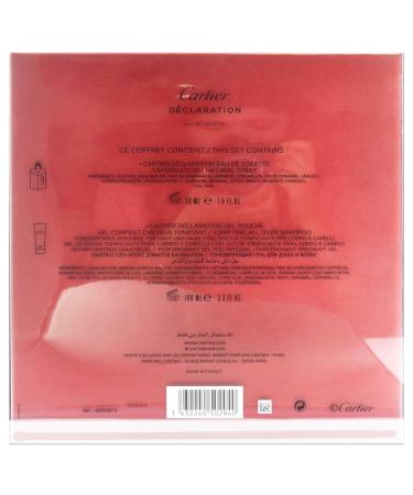 Cartier Declaration Men 1.6oz EDT Spray 3.3oz Tonifying All Over Shampoo 2 Pc Gift Set - Buy Online on GoSupps.com