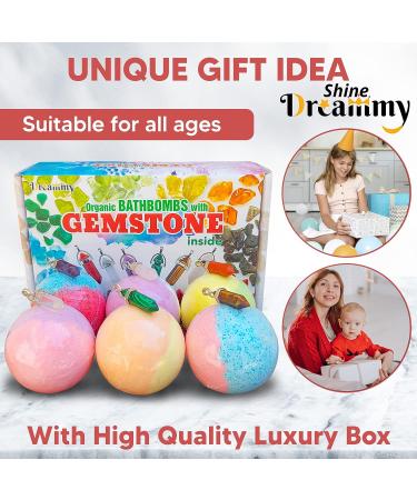 Surprise Gemstone Jewelry Bath Bombs for Girls with Essential Oils - Handmade Spa Set for Kids. Perfect Birthday or Christmas Gift - SET1 - Buy Online on GoSupps.com