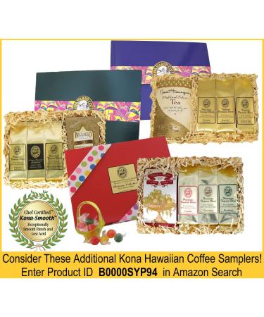 Platinum Collection: 5 Kona Blend Coffee Roasts Gift Sampler for Mother's Day, Father's Day, Birthdays - Ground Coffee, Brews 60 Cups - Buy Online on GoSupps.com