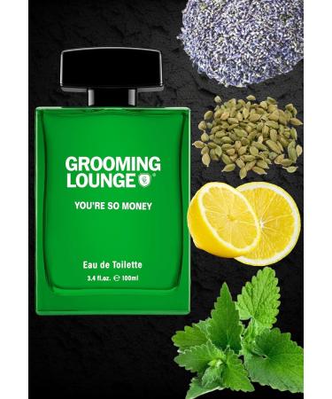 Grooming Lounge Men's Fagrances Eau de Best Perfume for Men - Features Energizing Notes of Lemon Bergamot Cardamom and Patchouli - Travel Size Perfume 3.4oz (You're So Money) - Buy Online on GoSupps.com