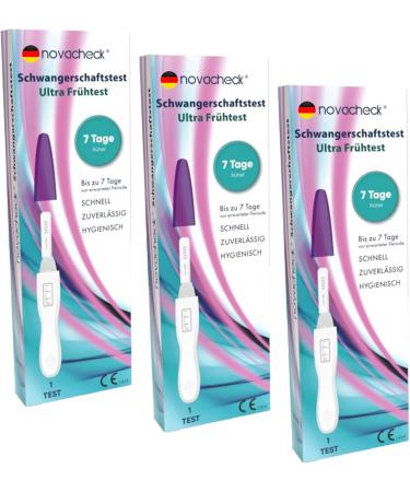 NOVACHECK Pregnancy Test - ULTRA Early 3-Pack | Detect Up to 7 Days Early - Buy Online on GoSupps.com