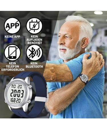 HORKENT Watertight Proaction Walking Device for Seniors - No Bluetooth/App Tracks Steps & Calories Large LCD Display Silicone Black - Buy Online on GoSupps.com