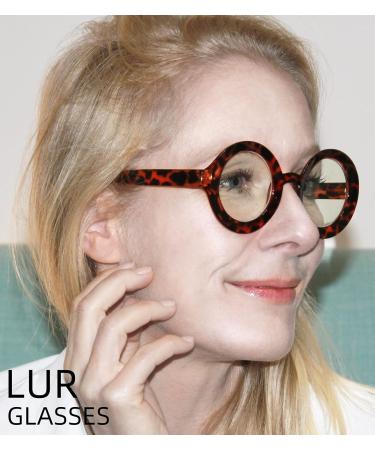 LUR Blue Light Blocking Reading Glasses for Women - 4 Pack Round Computer Readers +3.00 | Stylish & Comfortable Mix Colors - Buy Online on GoSupps.com