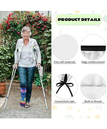 Starry Night Print Washable Leg Cast Cover | Adjustable Knee Cast Sock for Men & Women | Breathable Foot Cast Protector Sleeve - Buy Online on GoSupps.com