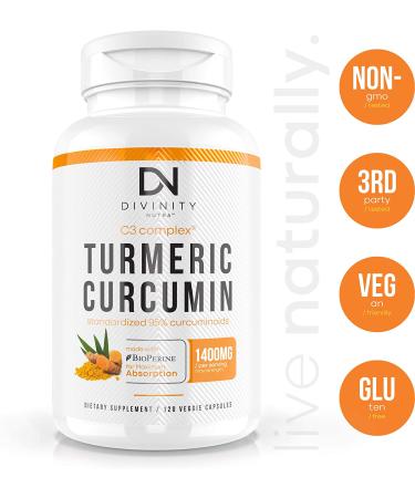 Turmeric Curcumin Supplement with BioPerine & C3 Complex - 120 Veggie Capsules | Anti-Inflammatory Joint Support - Max Strength 95% Curcuminoids | 2 Month Supply - Buy Online on GoSupps.com