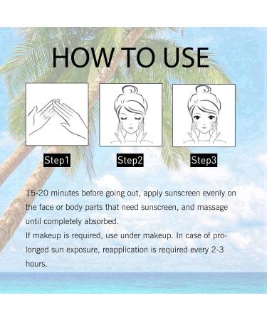 SPF 50 Sunscreen Cream Ultra Light UV Protetion Sun Cream SPF 50 Face Moisturiser Waterproof Face Sunscreen Sweatproof Facial Sunscreen Lightweight Body Sunscreen Non-Greasy Sunscreen SPF 50 Face - Buy Online on GoSupps.com