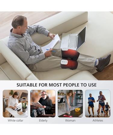 Comfier Cordless Knee Massager Heating Pad - Electric Heated Knee Brace for Pain Relief - Buy Online on GoSupps.com